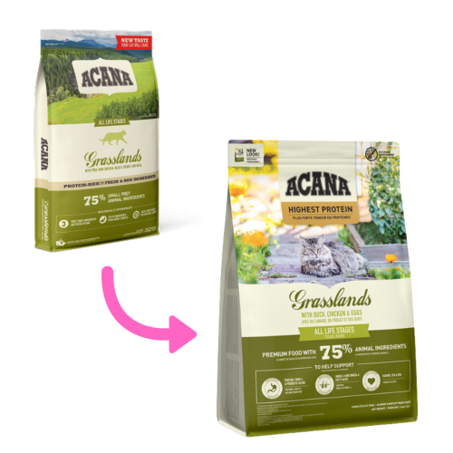 ACANA 4.5kg Highest Protein ((Grasslands)) All life stages 愛肯拿 地域素材 草原 全貓糧 4.5kg {原裝行貨} 新包裝 (ACG45K)